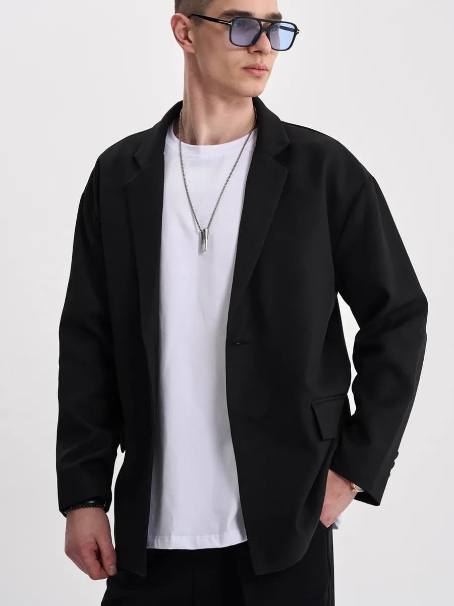 Пиджак под джинсы повседневный оверсайз молодежный