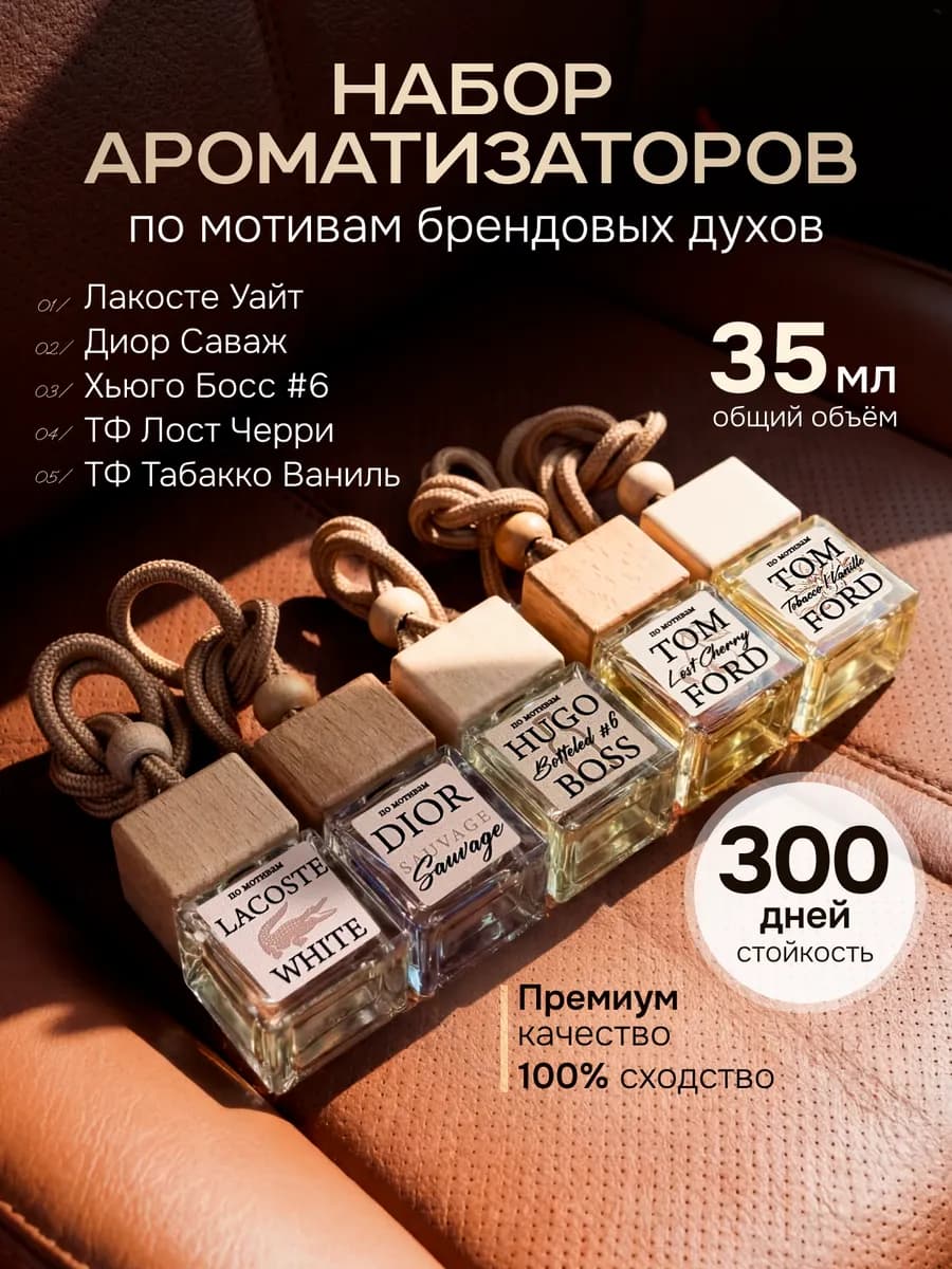 Подарочный набор ароматизаторов в машину автопарфюм