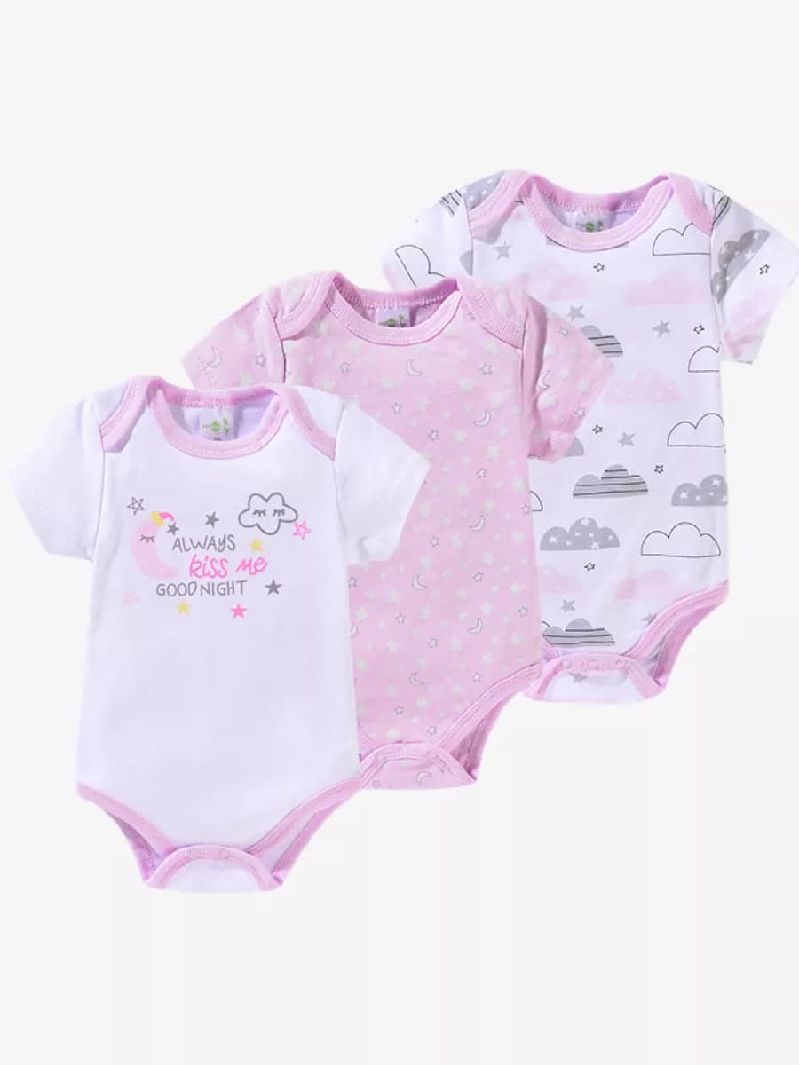 Боди для новорожденных с коротким рукавом на кнопках