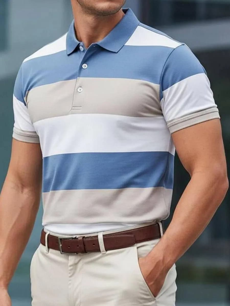 Футболка-поло с коротким рукавом - фото 1