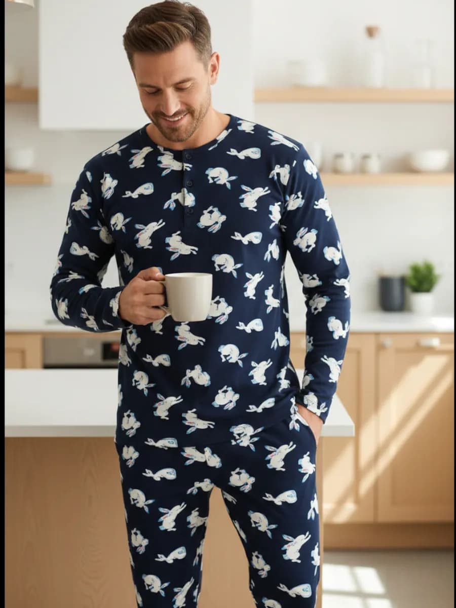 Пижама со штанами с принтом