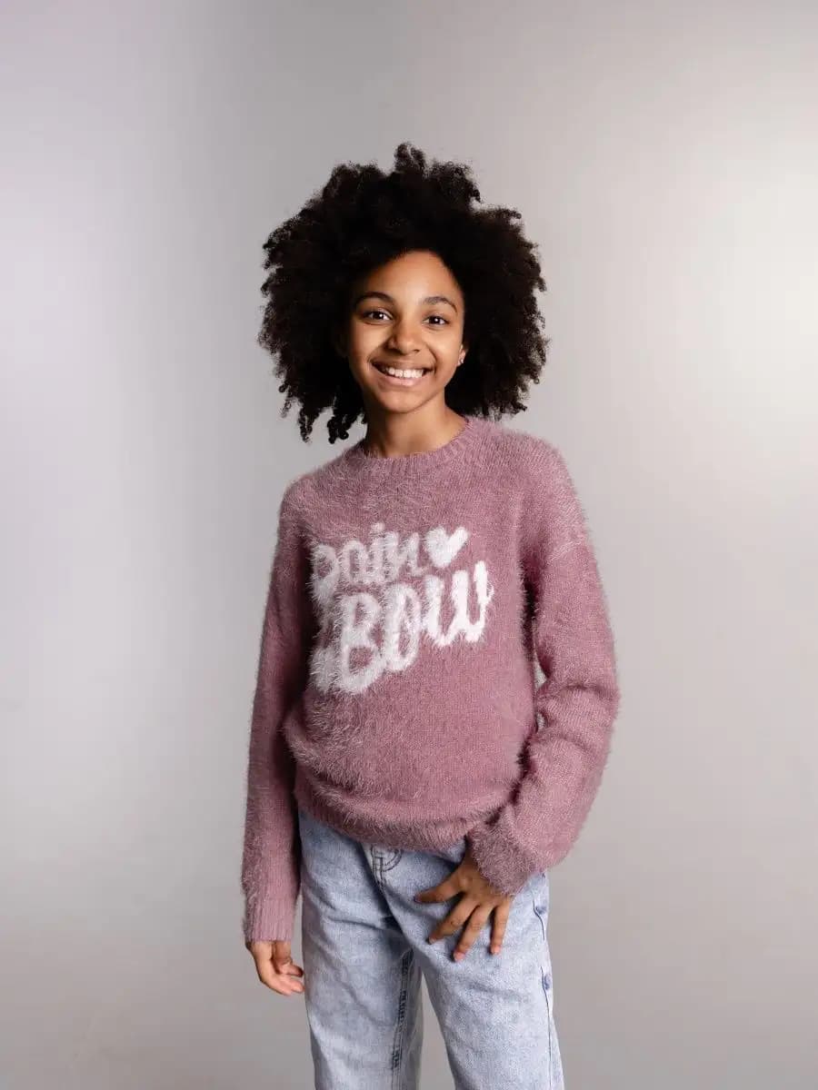 Джемпер для девочки. Цвет розовый меланж