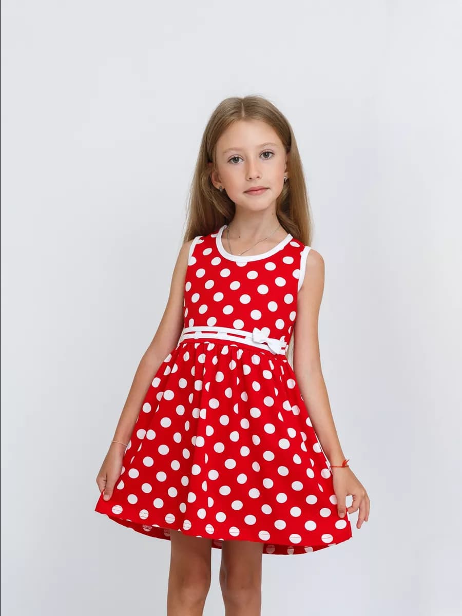 Платье трикотажное в садик хлопок 100%