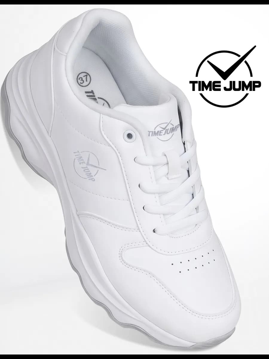 Кроссовки женские на высокой подошве белые дышащие