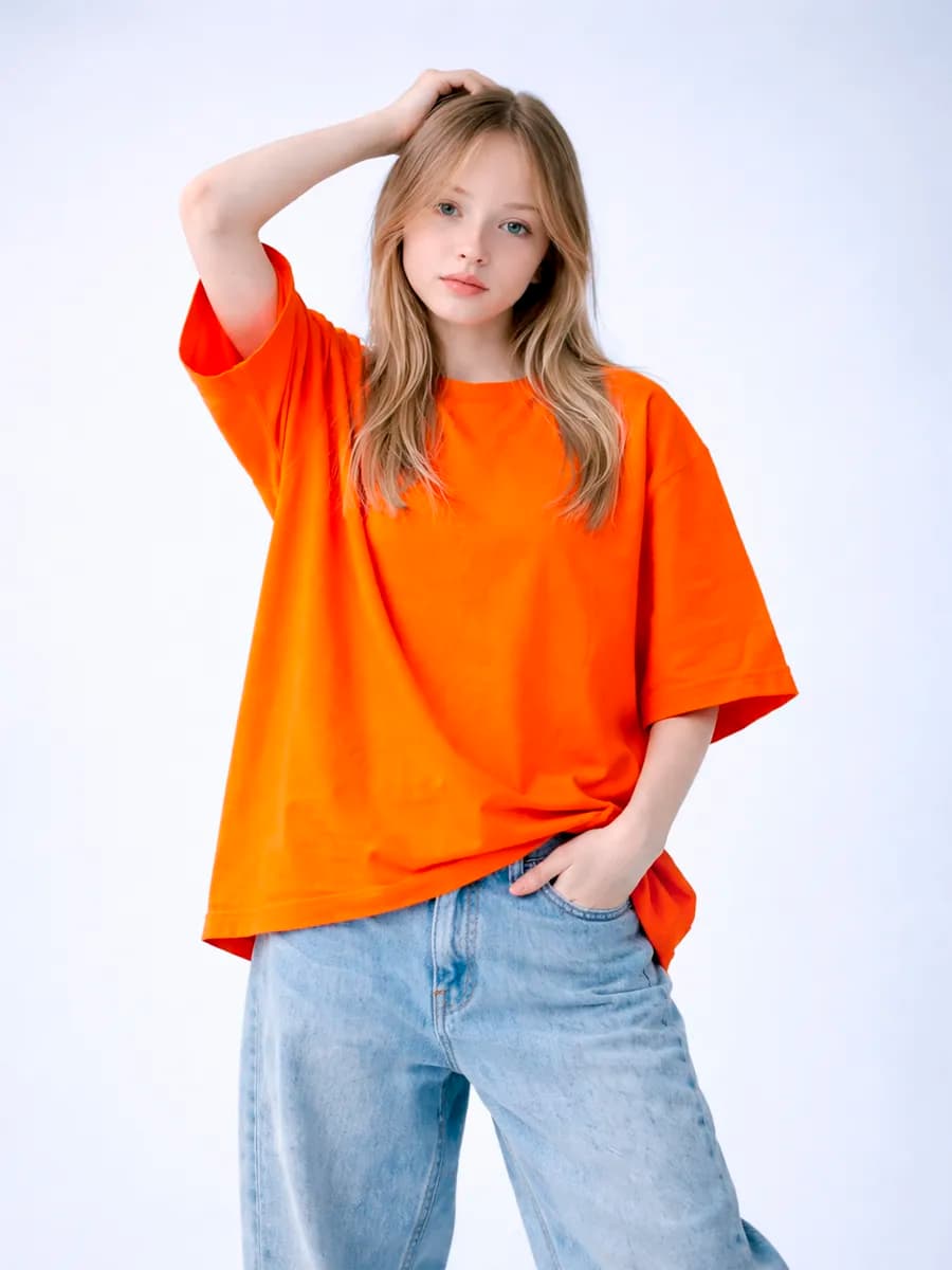 Базовая футболка оверсайз для школы