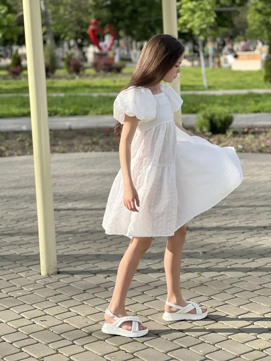 Платье белое летнее для подростка
