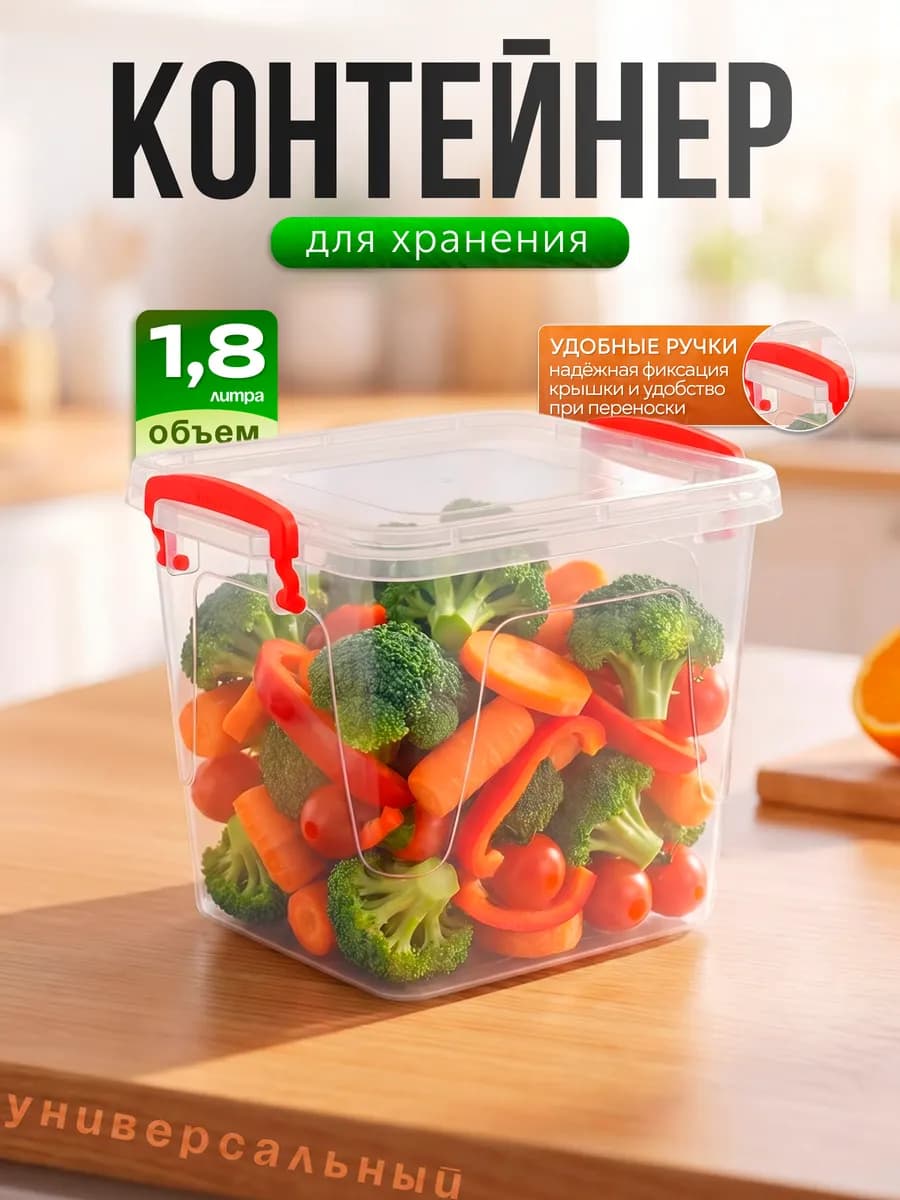 Контейнер для хранения пластиковый 1,8 л