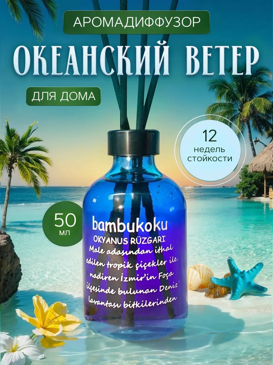 Ароматизатор для дома парфюм, диффузор с палочками