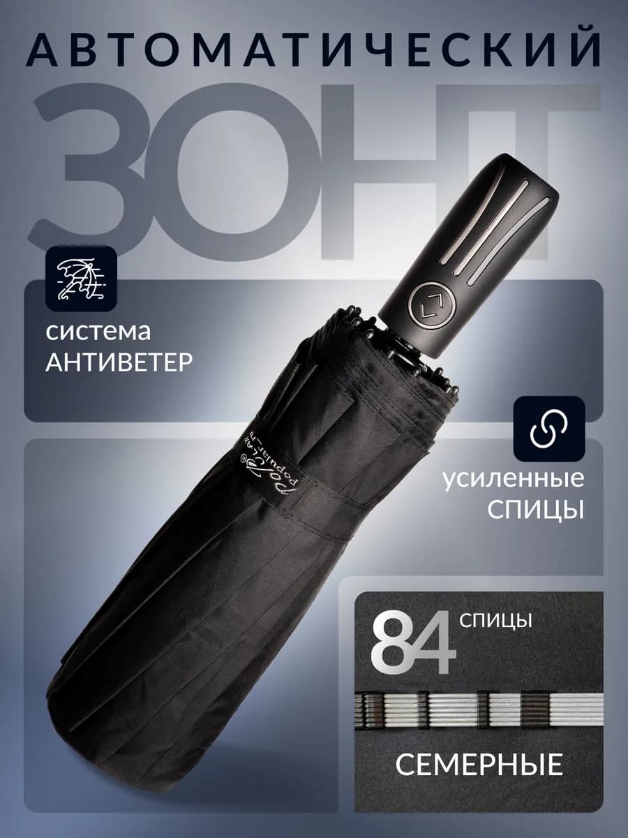 Зонт автомат антиветер складной