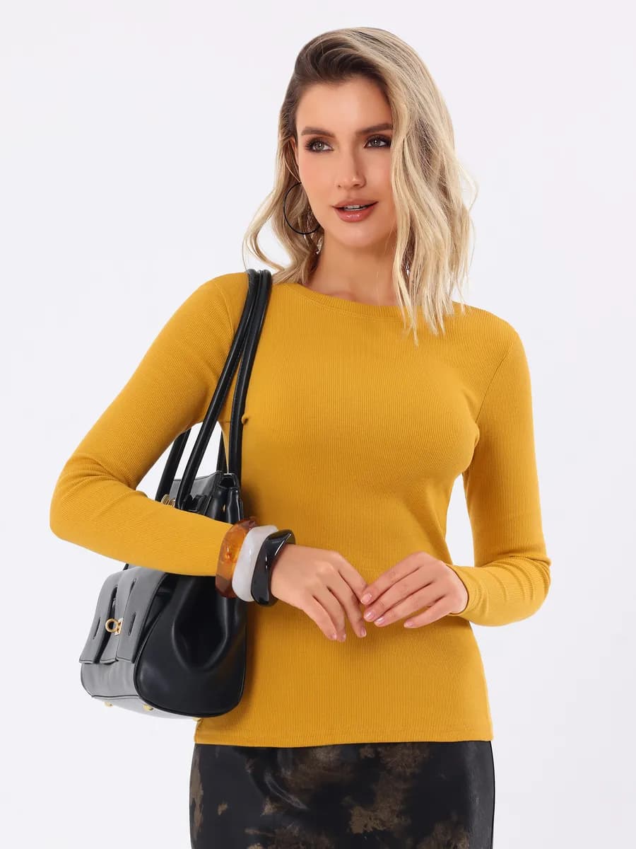 Лонгслив в рубчик джемпер облегающий лапша