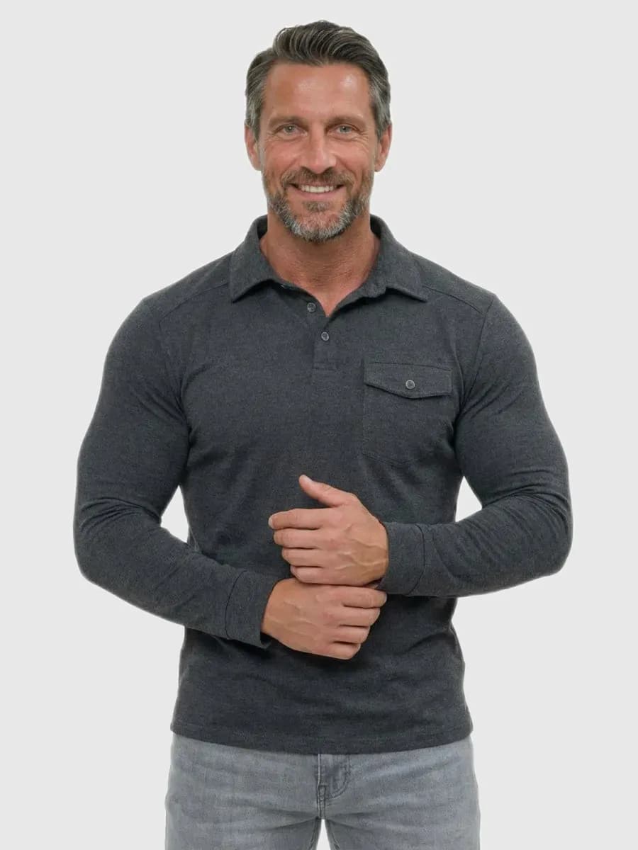 Рубашка поло с длинным рукавом лонгслив