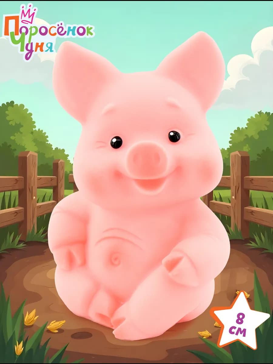 Резиновая игрушка для малышей Поросенок Чуня