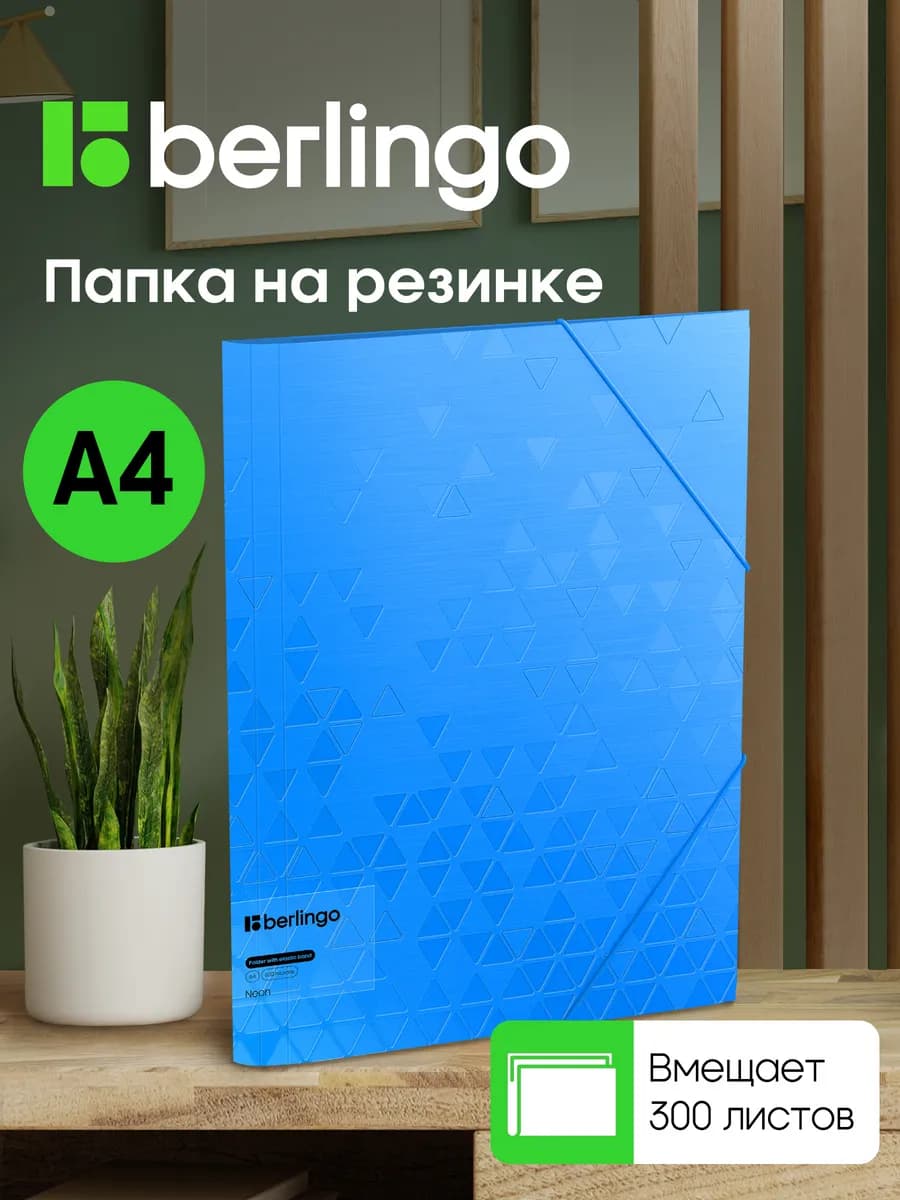 Папка для документов и бумаг на резинке, А4