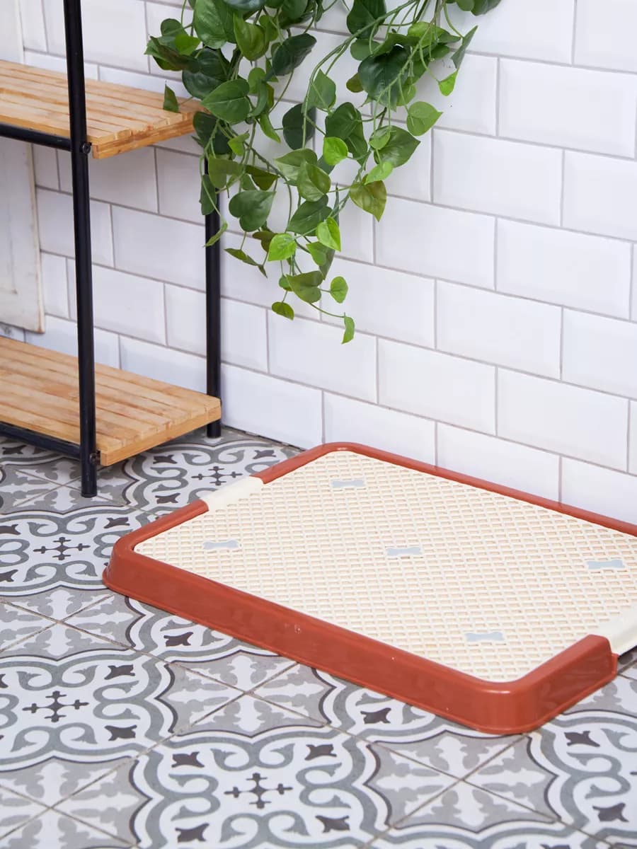 Туалет для собак (лоток под пеленку) с сеткой 50х38х3,5см - фото 1