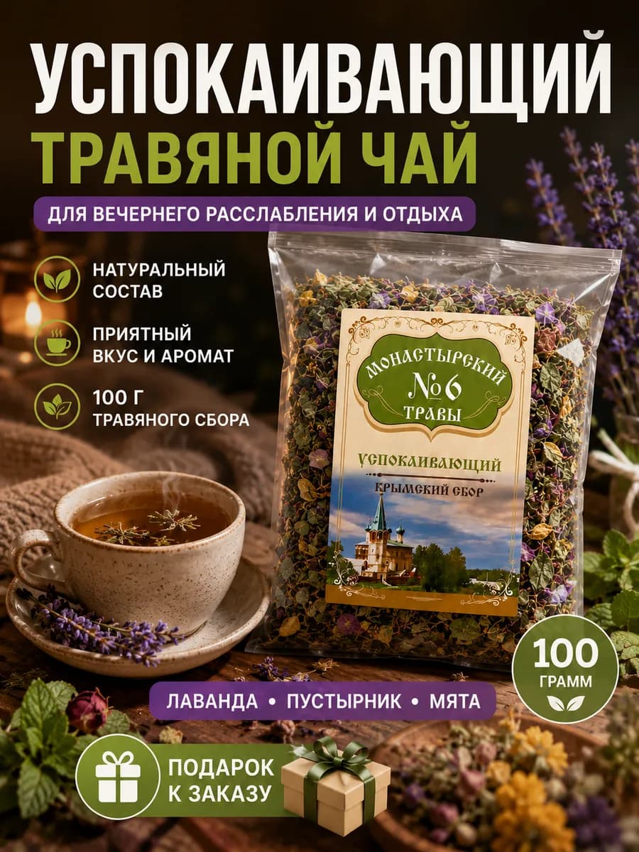 Успокаивающий травяной чай для сна Сбор 100 г