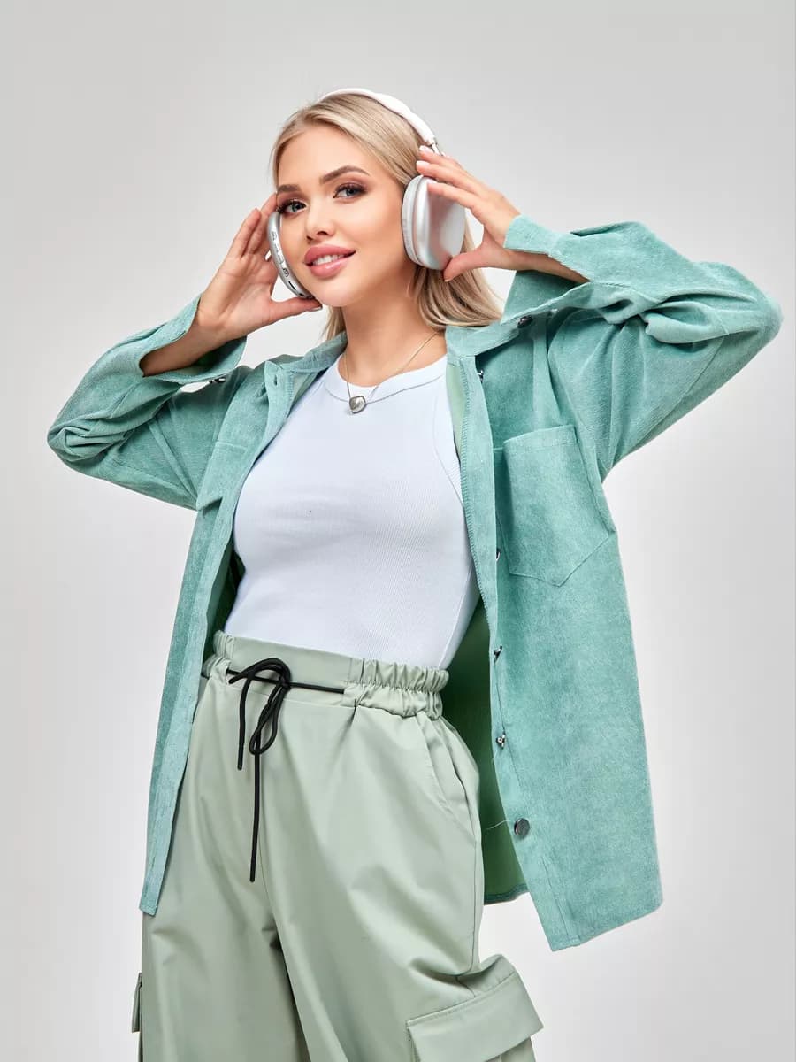 рубашка легкий оверсайз вельветовая