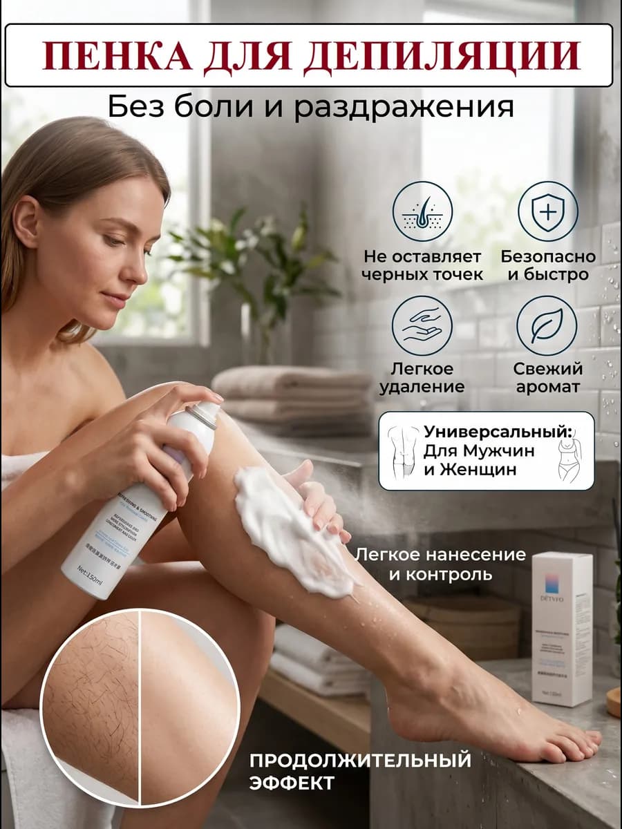 Спрей пенка для депиляции