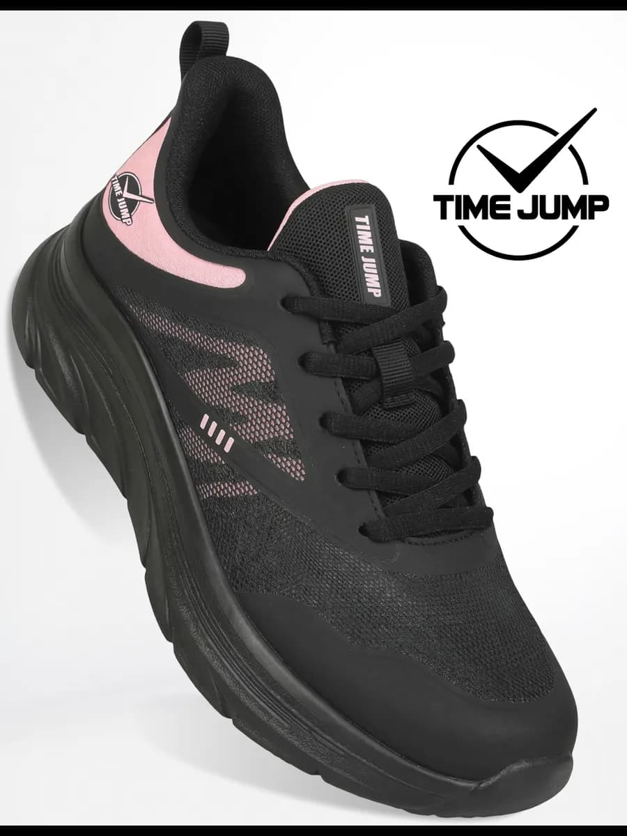 Кроссовки женские черные текстильные для фитнеса