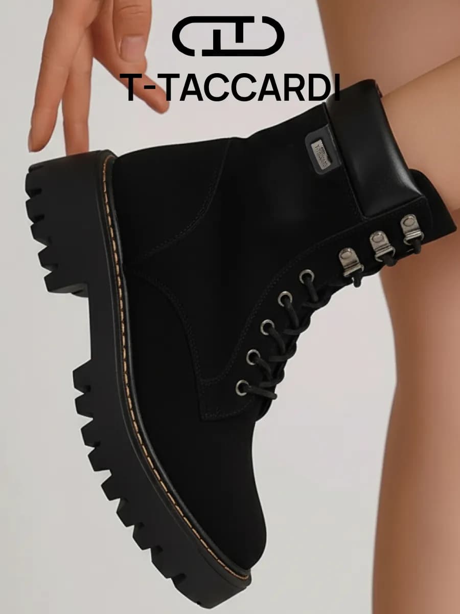 Ботинки женские демисезонные берцы черные