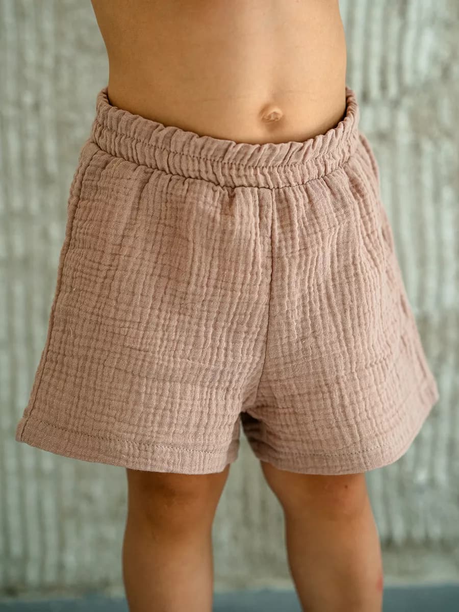 Шорты из муслина детские в садик домашние