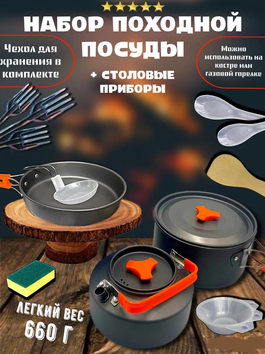 Набор туристический посуды походный