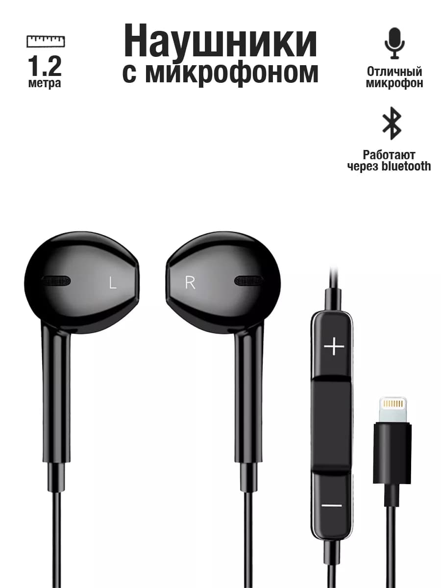 Наушники проводные с Микрофоном