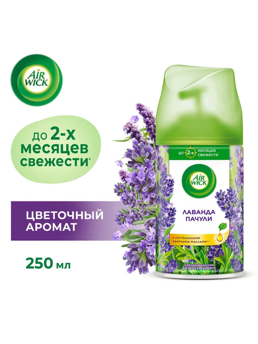 Сменный баллон Аирвик Древесный Пачули и Эвкалипт, 250 мл