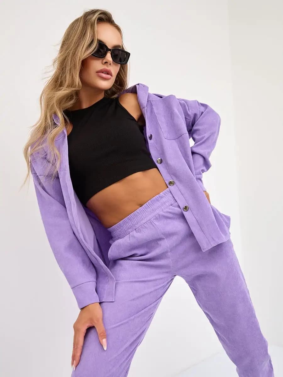 Костюм спортивный оверсайз вельветовый