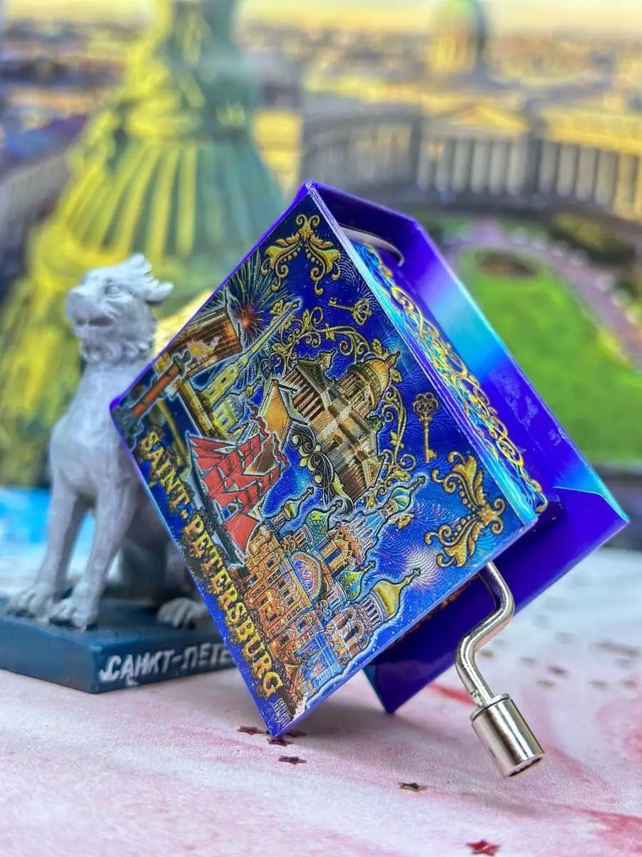 Музыкальная шкатулка магнит Санкт-Петербург, Питер