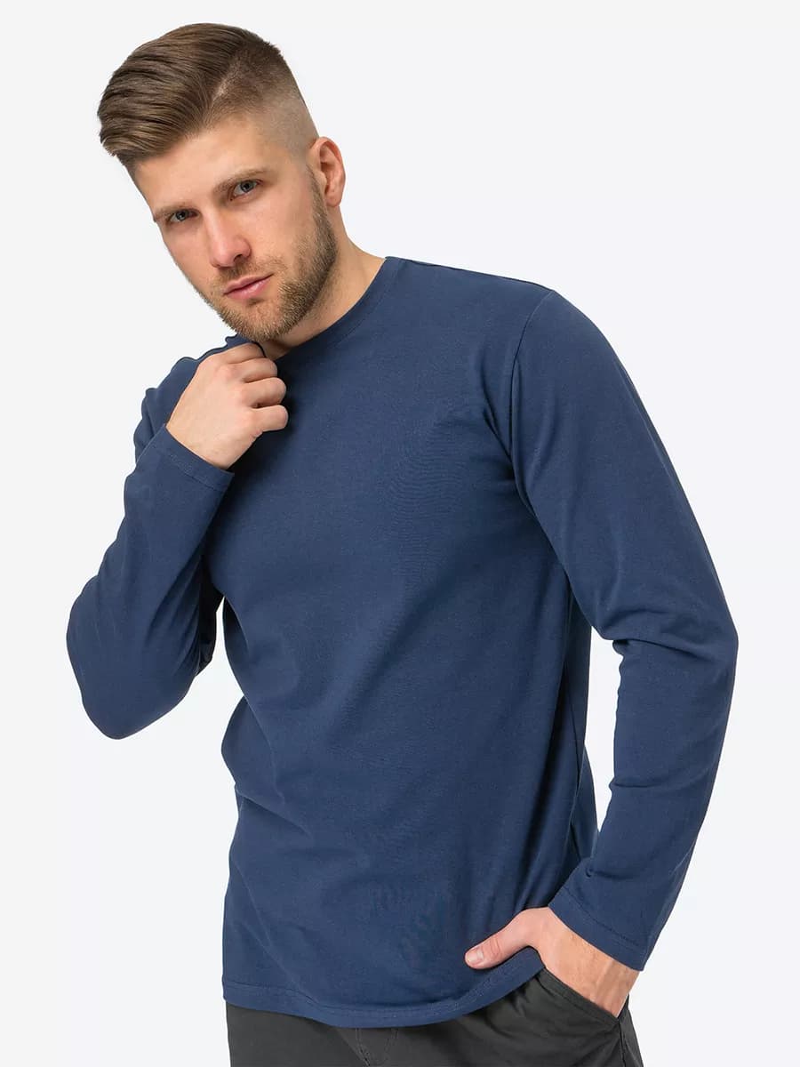 Лонгслив базовый хлопковый