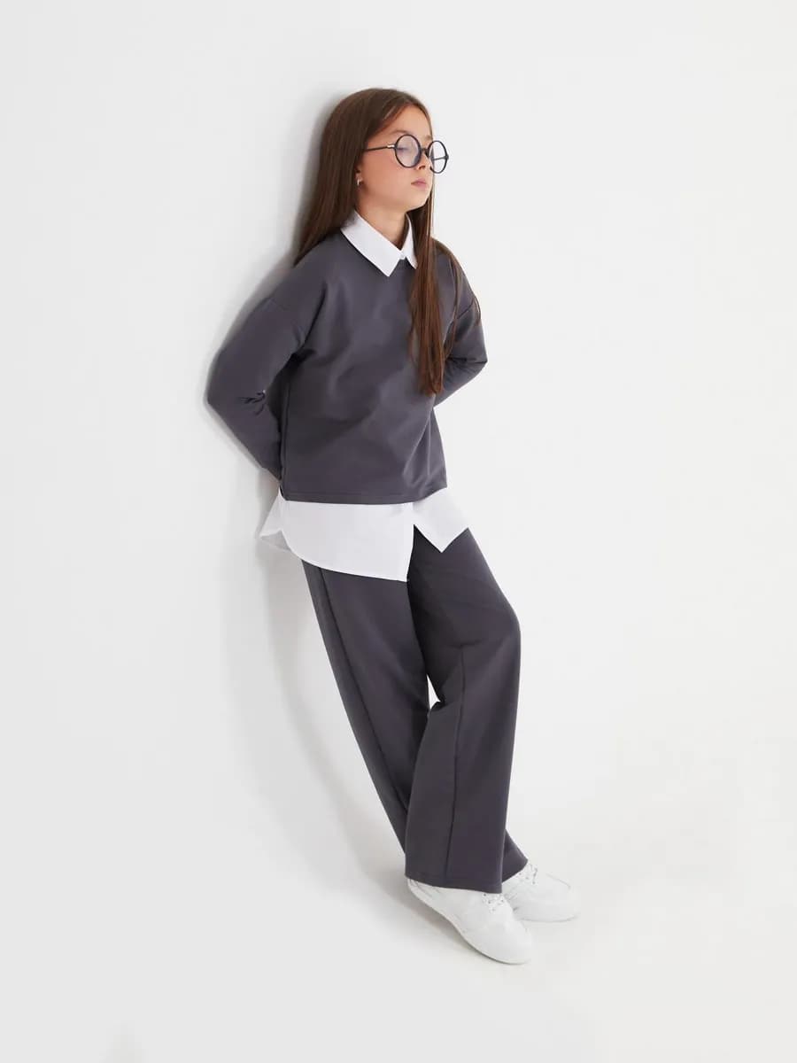 Школьный костюм с брюками family look