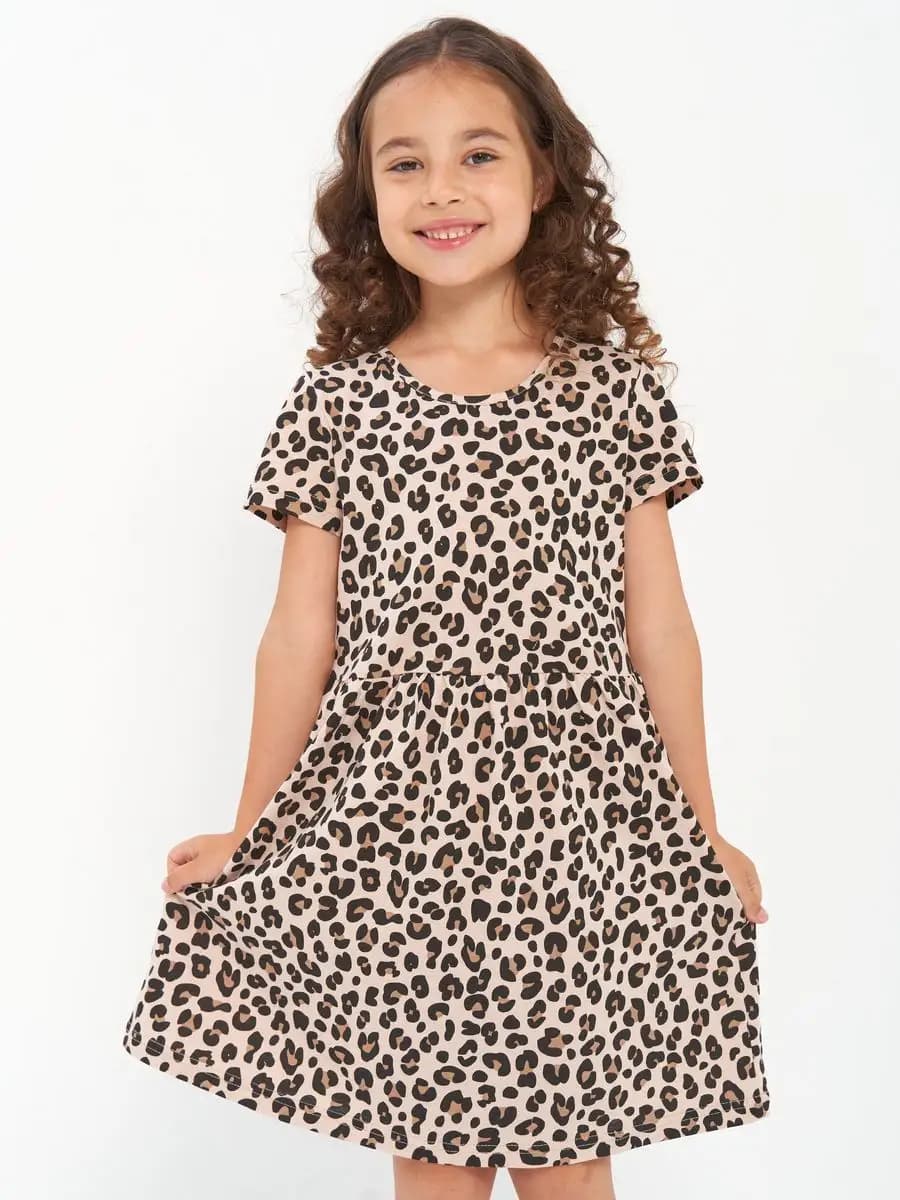 Трикотажное платье для девочки в сад и на прогулку сарафан