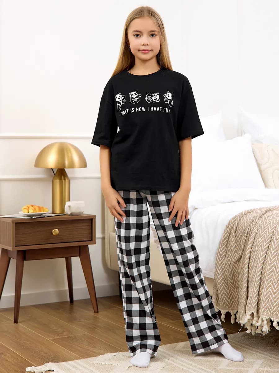 Пижама со штанами и футболкой для подростка