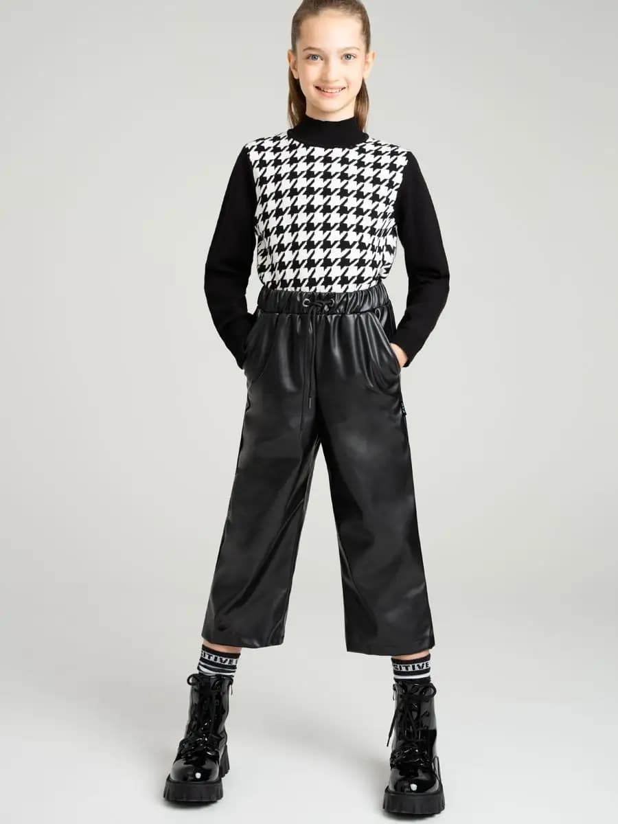 Брюки из экокожи