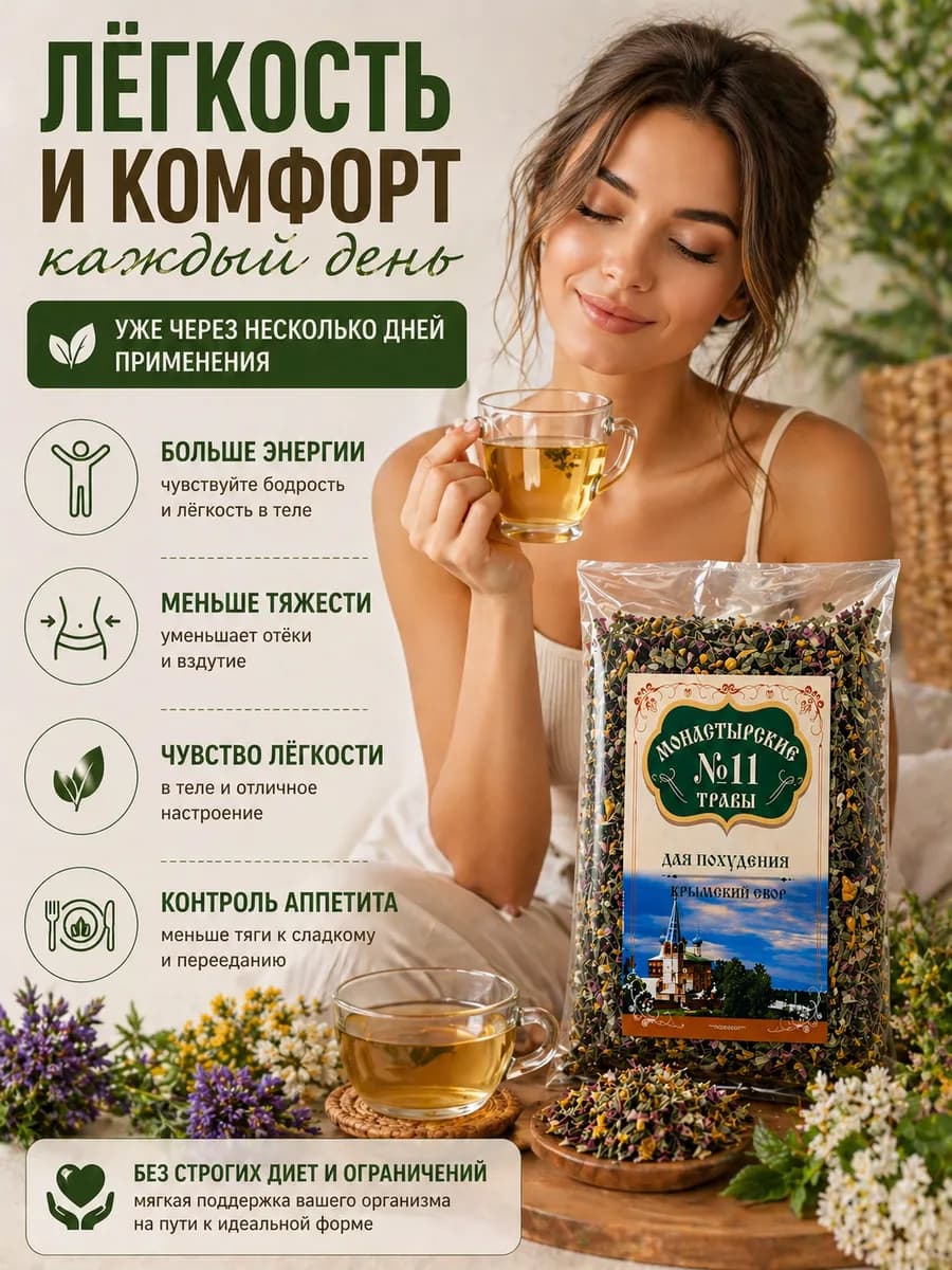 Монастырский травяной сбор №11 "Похудения"