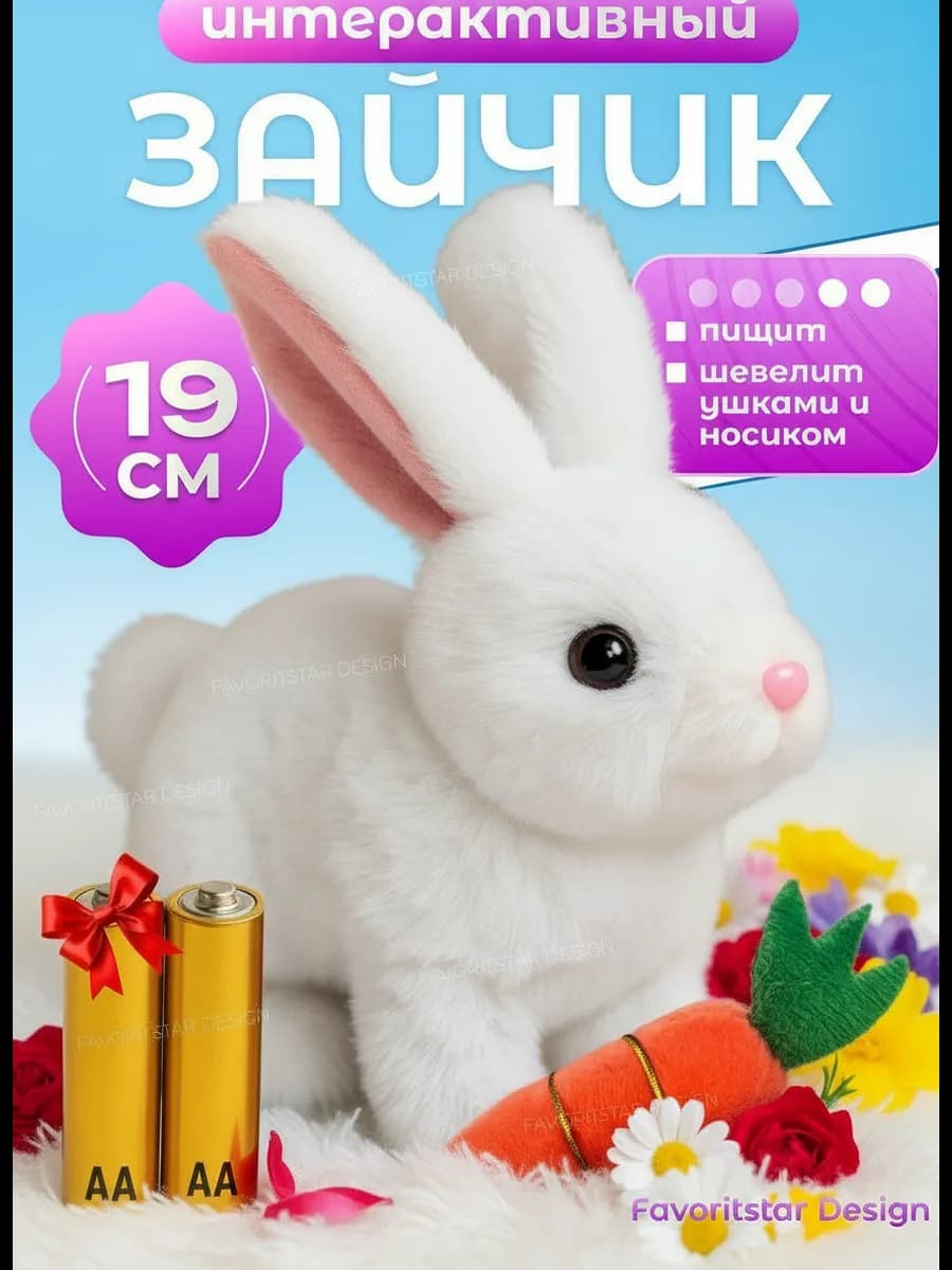 Интерактивная игрушка умный заяц для ребенка - фото 1