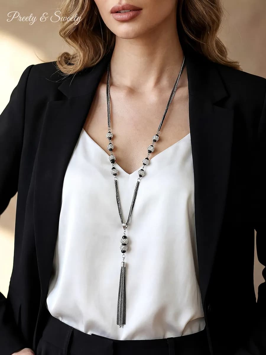 Колье длинное бижутерия на шею