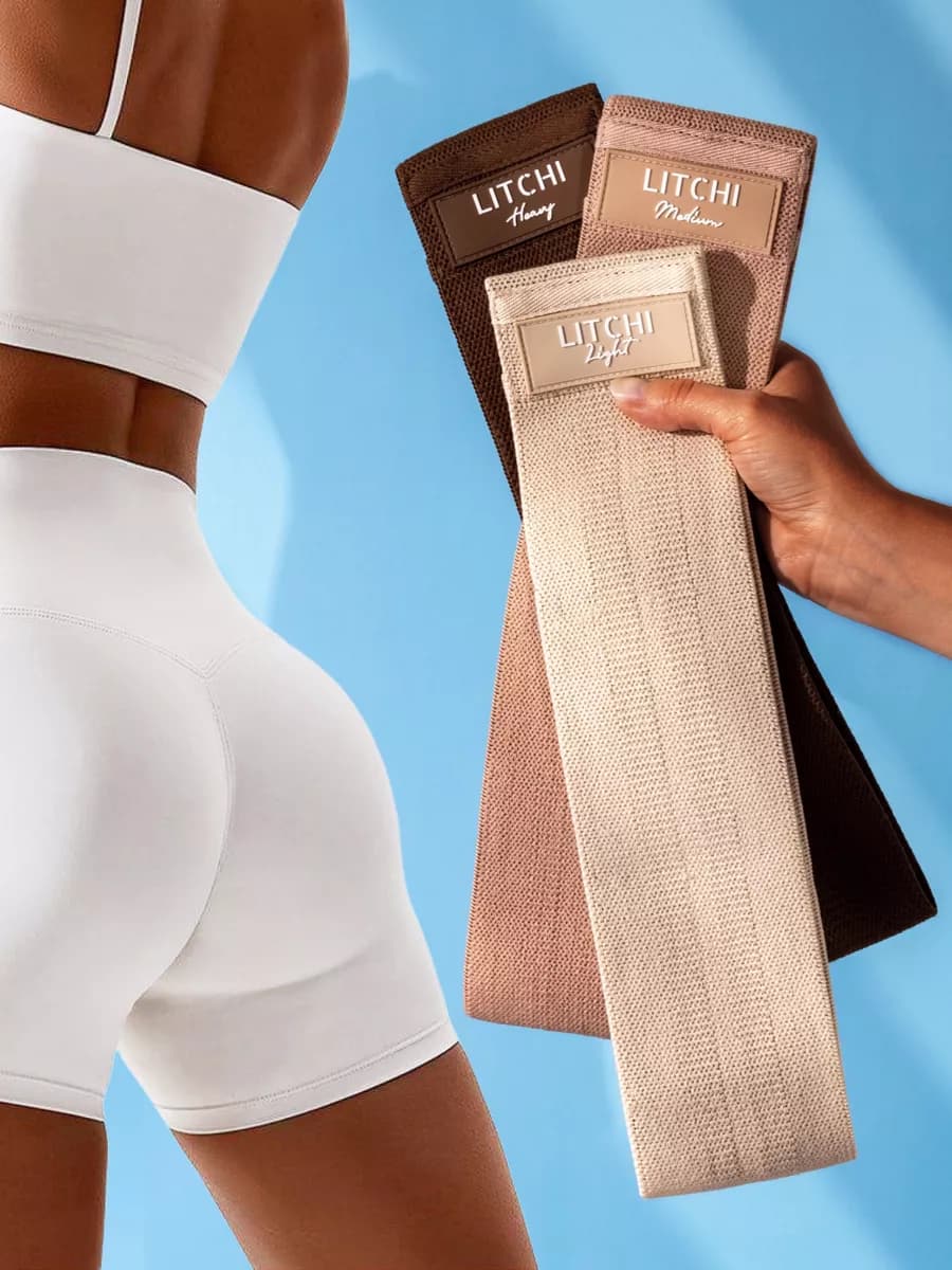 Резинки для фитнеса тканевые набор 3 шт