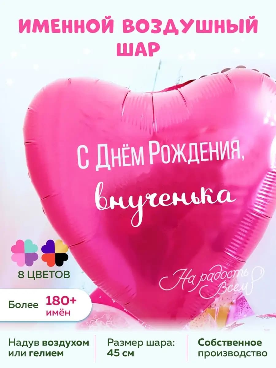 Воздушный шарик С Днём рождения внученька
