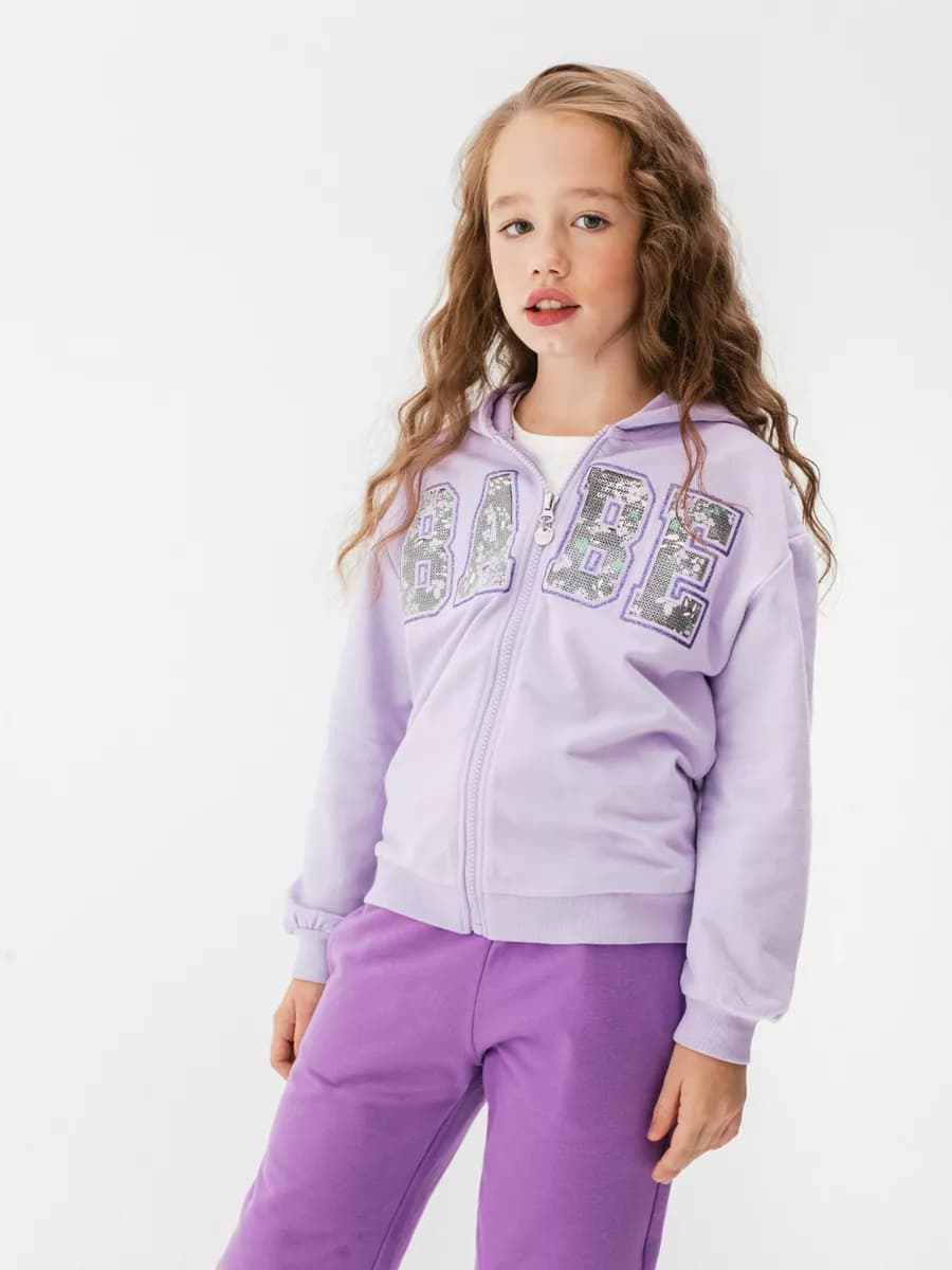 Толстовка на молнии с капюшоном утепленная оверсайз