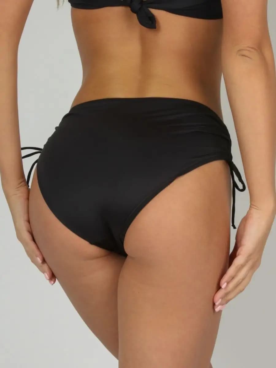 Трусы классические на завязках черные для купания