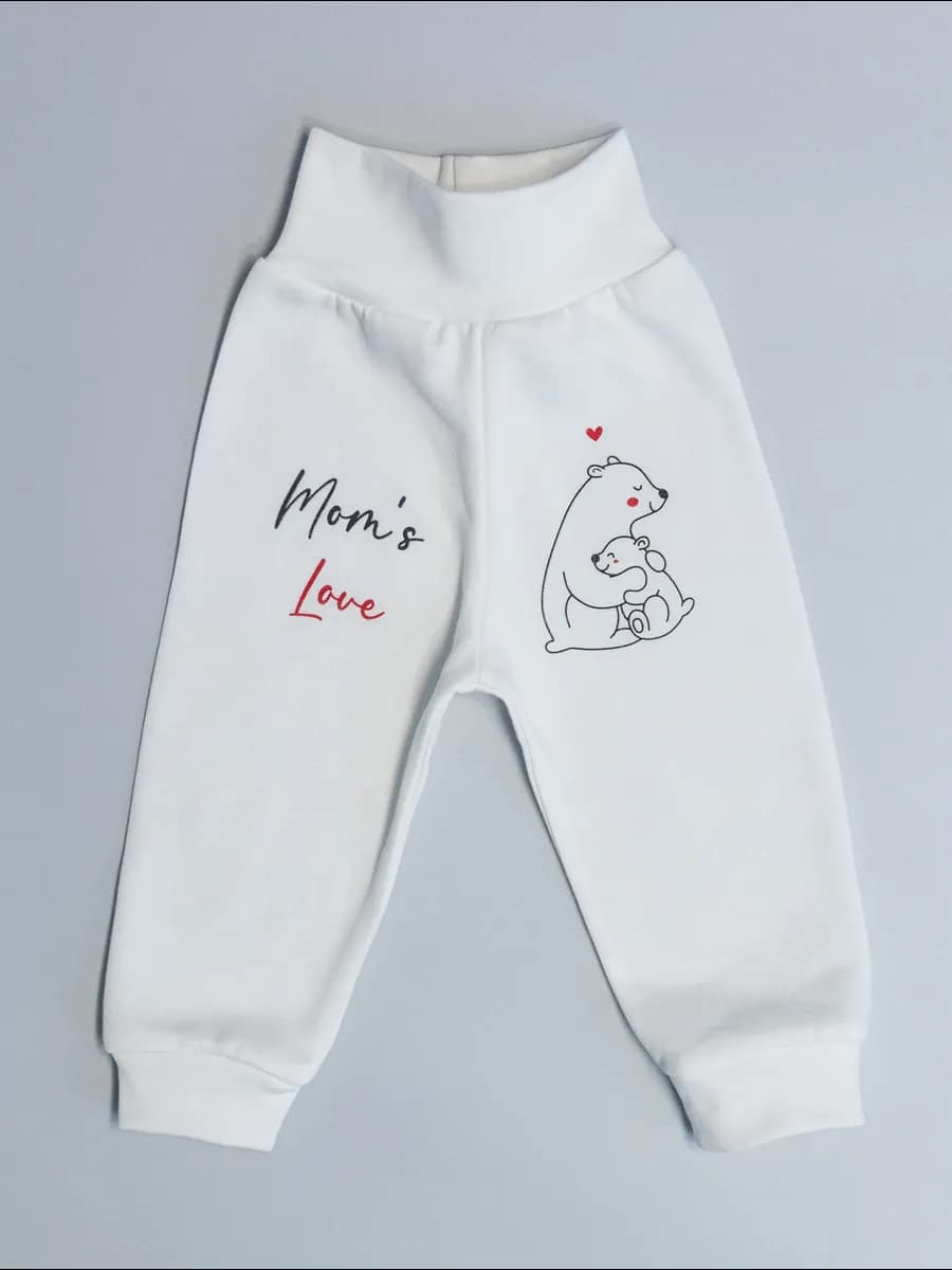 Брюки для новорожденных из футера с начесом