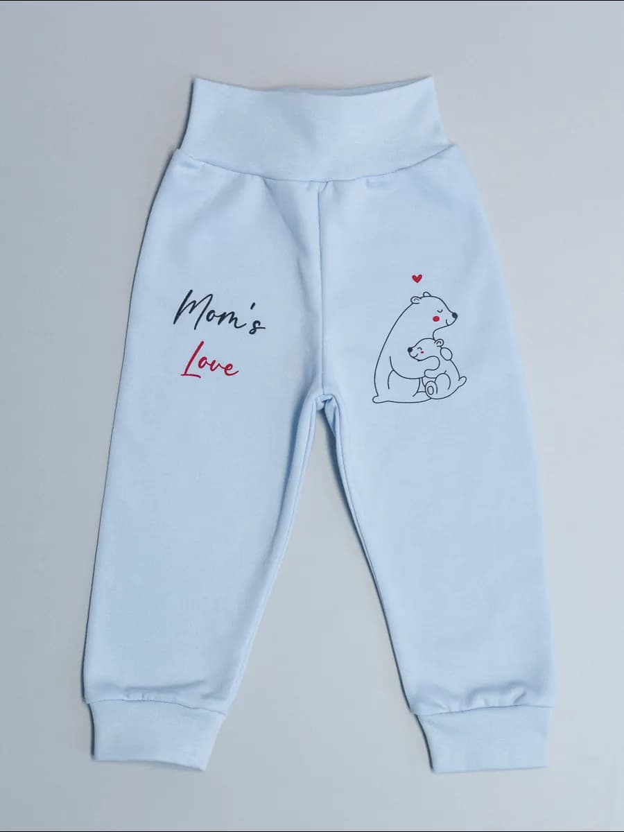 Брюки для новорожденных из футера с начесом