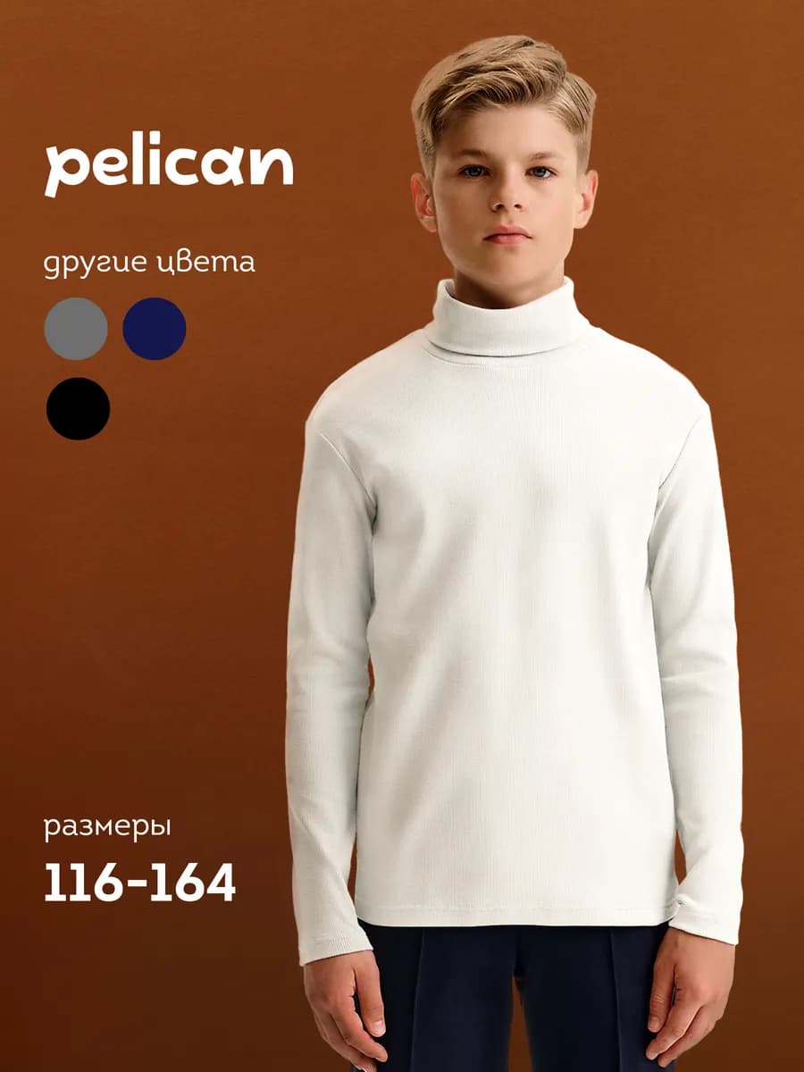 Водолазка школьная для мальчика в рубчик