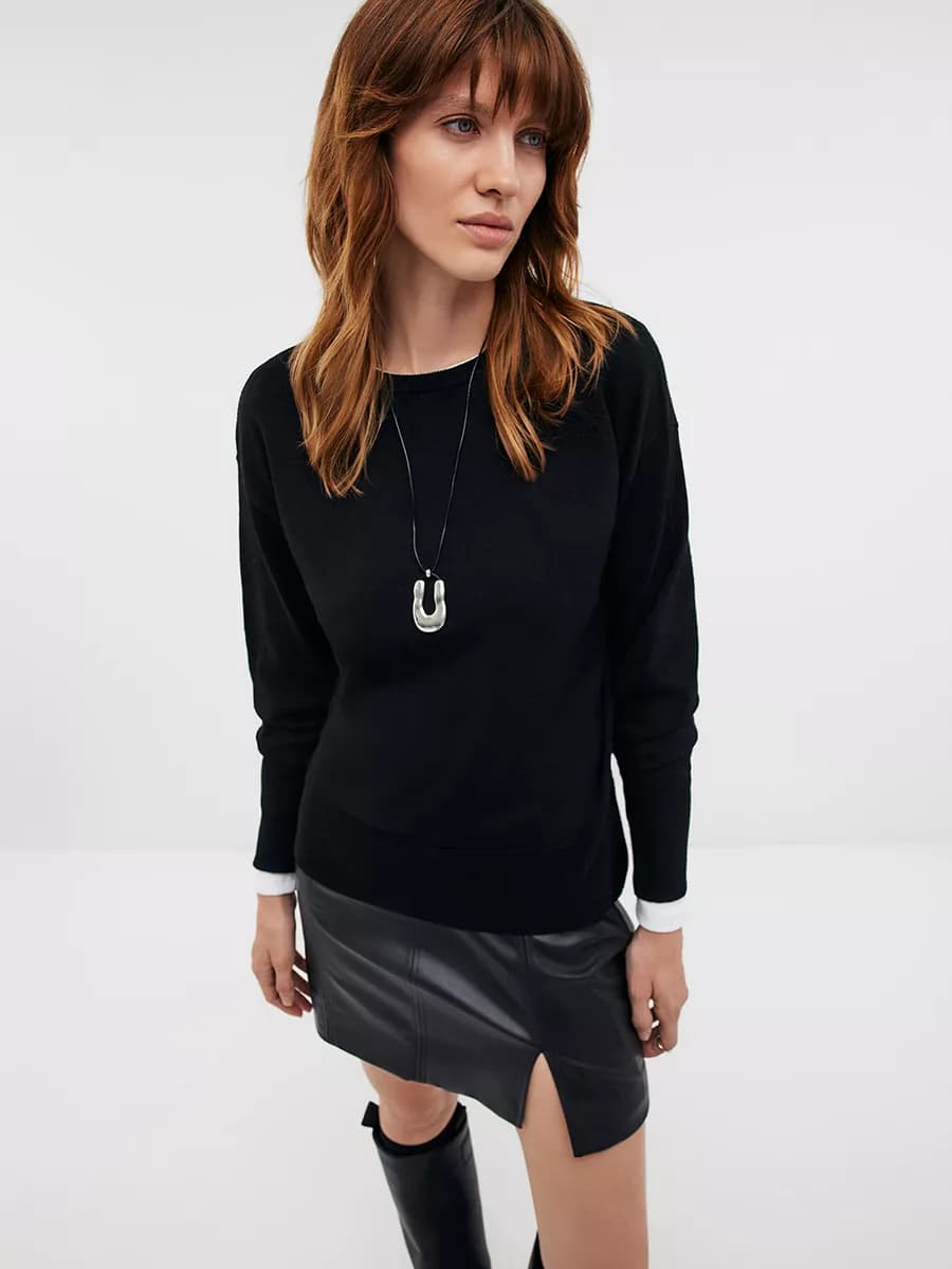 Джемпер оверсайз теплый