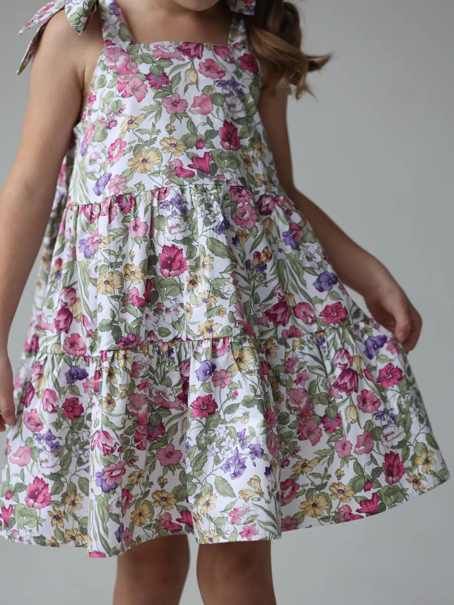 Летний сарафан в садик на завязках