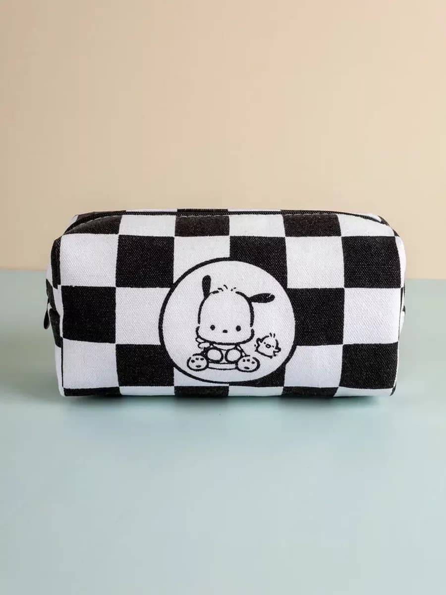 Пенал аниме почако школьный большой на молнии в клетку