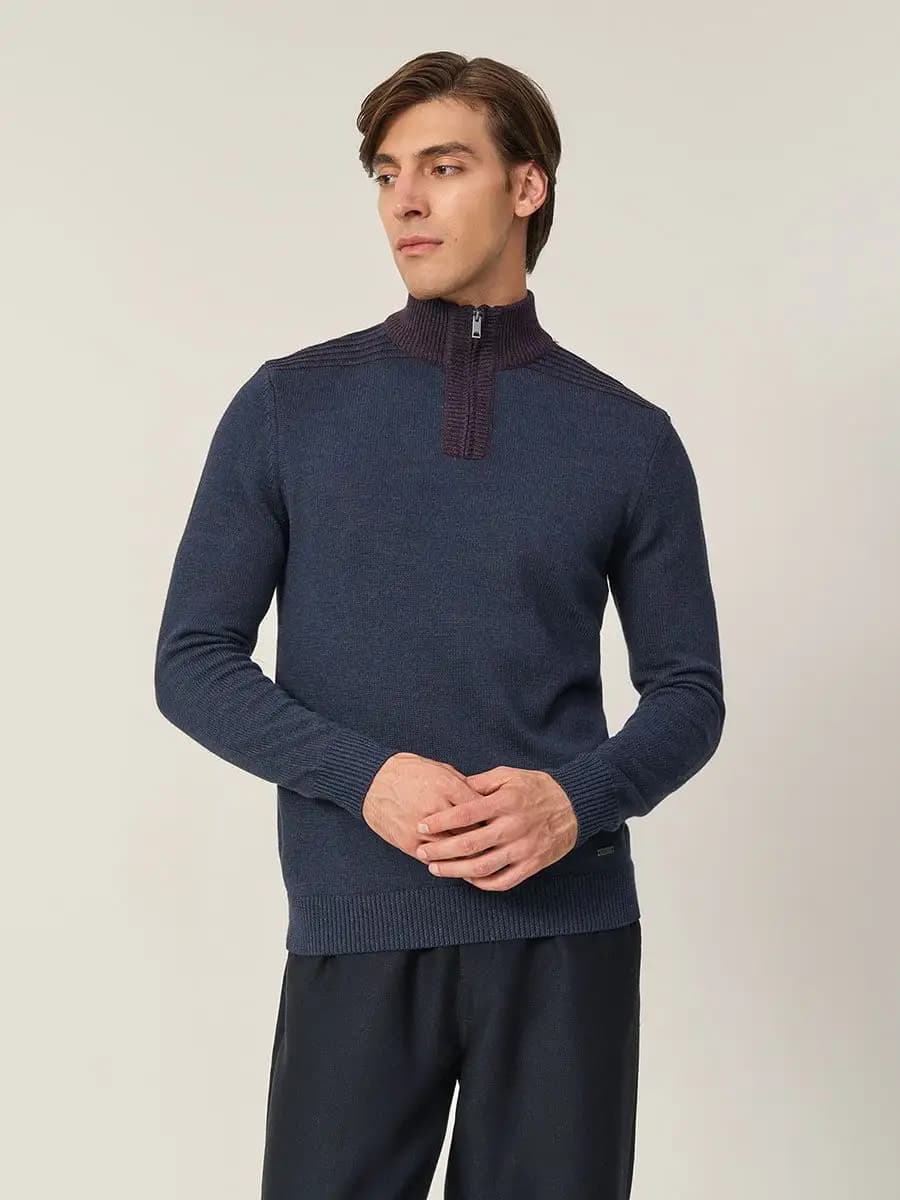 Джемпер с воротником на молнии
