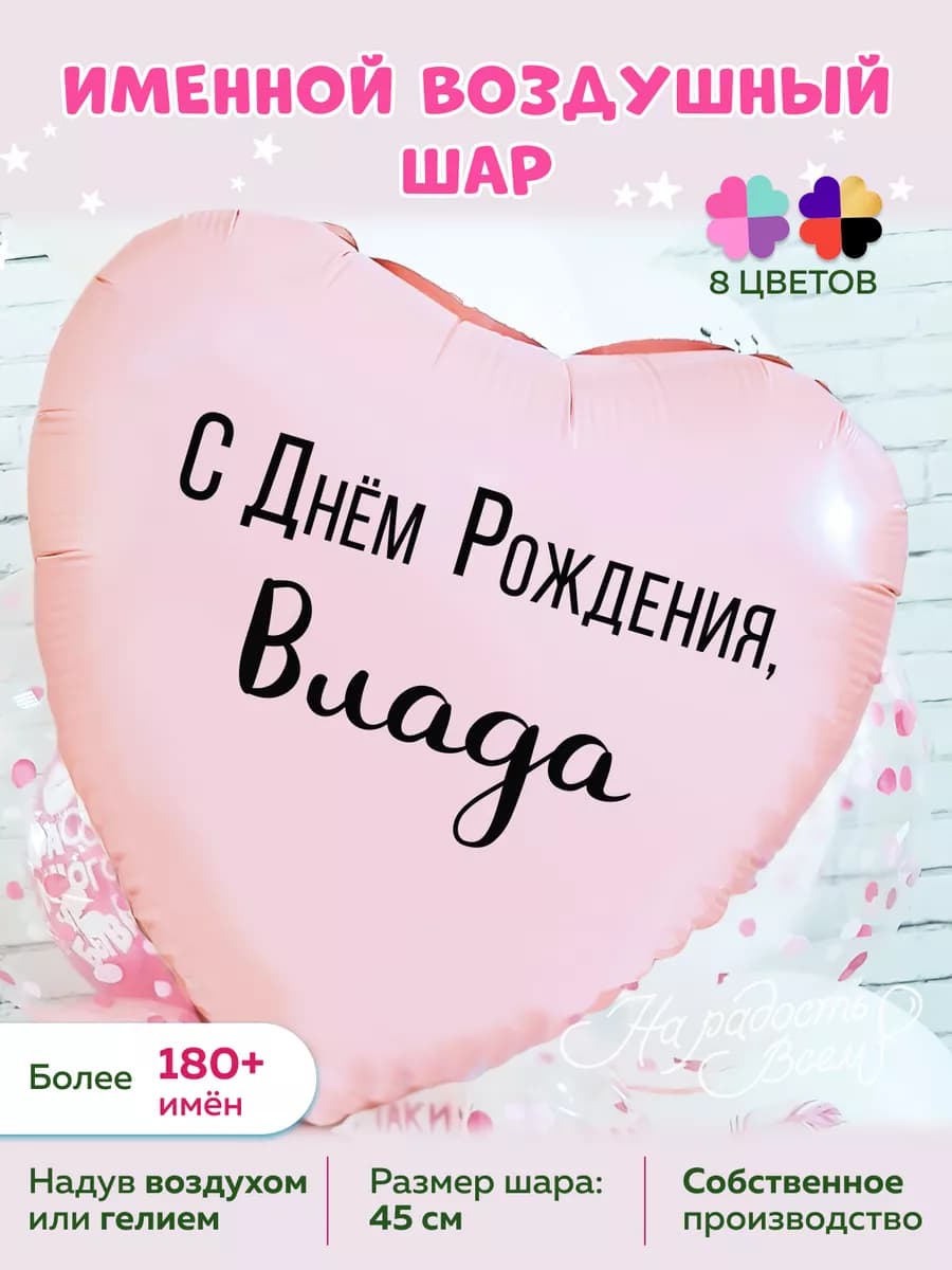 Воздушный шарик именной Влада