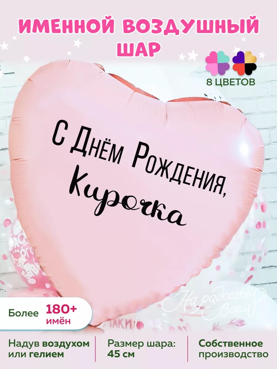 Воздушный шарик именной Кирочка Кира